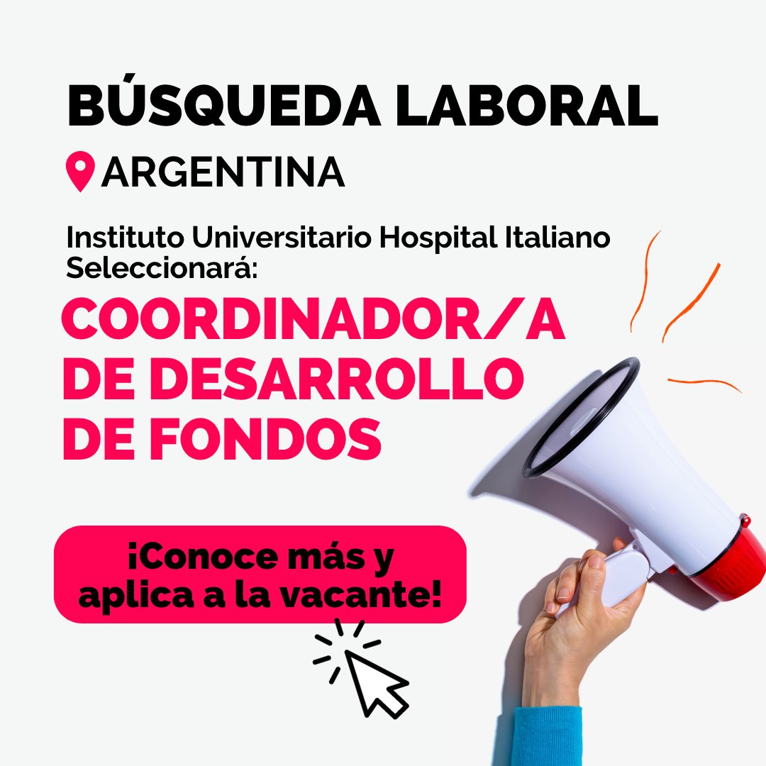 clubfundraising's tweet photo. 🔎 #BusquedaLaboraDestacada ARGENTINA
Coordinador/a de Desarrollo de Fondos

👇 Conoce más y aplica entrando en el link👇
https://t.co/0oA7UmCBnJ

Instituto Universitario Hospital Italiano
Seleccionará: Coordinador/a de Desarrollo de Fondos https://t.co/RbcReJ7ZOi