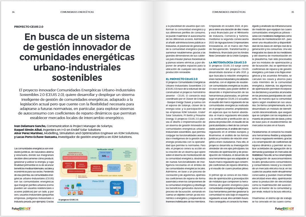 🗞️¿Cómo ayudar el desarrollo y despliegue de las #ComunidadesEnergéticas urbano-industriales?

Descubre en <a href="/FuturEnergy_/">#FuturENERGY</a> qué soluciones de #gestión inteligente y flexible propone el #proyecto #CEUIS2 para acompañar las comunidades energéticas

👉bit.ly/40KRVlz