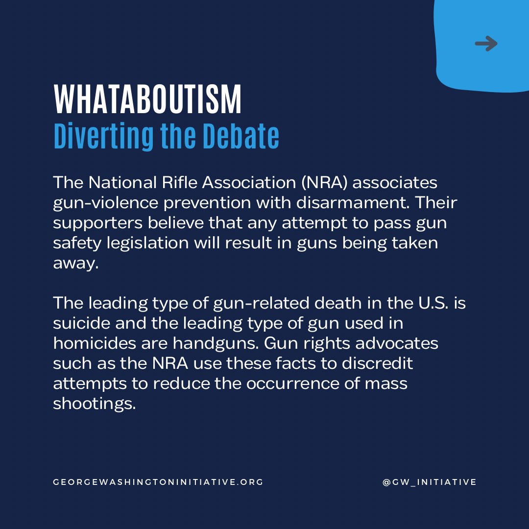 GW_Initiative's tweet photo. Truth disarms disinformation. This week watch out for these 4 common disinfo tactics commonly used by anti-gun control advocates: https://t.co/HsIqNawtsI
