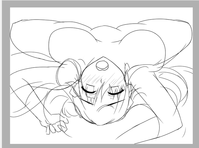 こっち向きのベット上向き構図に今回も挑戦中☆
何回描いても難しいご〆(‾・ω・‾)ゞ
にしもて・・・
ちょい肩の関節回り無視し過ぎじゃね?w
(後で修正します(*/∇\*)) 