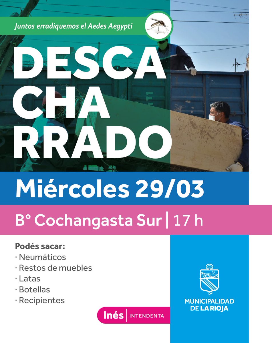 Ciudad_TVLR's tweet photo. Hoy un nuevo Punto de Descacharrado en Zona Oeste.

🔹️B° Cochangasta Sur desde las 17hs. https://t.co/01rpQxqCzO