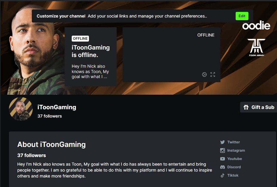 itzToonGaming's tweet photo. We did a thing  @kick  🔥🔥🔥

Taking the dive into a new chapter, thank you to Kick for reaching out and making us affiliate. Drop the follow, I look forward to creating some great memories with you all. @Trainwreckstv  I hope I am making the right choice, I am bringing all my energy 🙏🙏

https://t.co/wmkCP4Vbbr