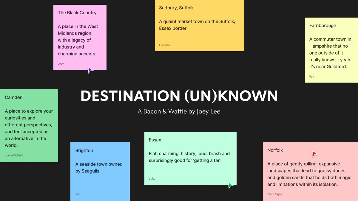 Our studio recently explored ‘Destination (Un)Known’  🗺 as our copywriter Joey took us on an excursion of #placebranding – discovering how we communicate the personality, politics and presence of a particular place 🔎