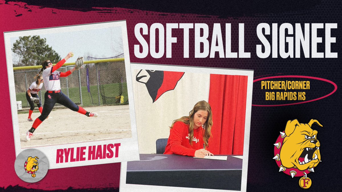 WELCOME! Huge congrats to Big Rapids HS standout Rylie Haist on signing with Ferris State Softball! Two-Time All-State pitcher &amp; corner inks with the 'Dawgs! Congrats Rylie! <a href="/HaistRylie/">Rylie Haist</a> <a href="/FSU_SB/">Ferris St. Softball</a> bit.ly/3ZoZ5uK