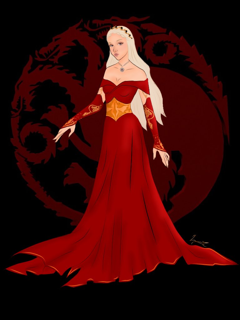 Rhaenyra Targaryen Princess of Dragonstone and Heir to the Iron Throne fanart by me