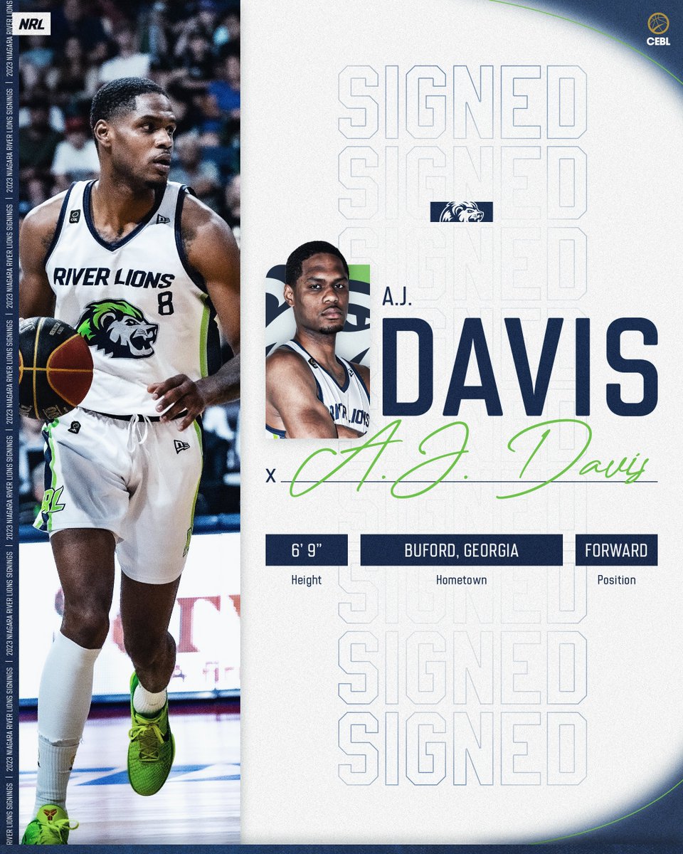 Niagara River Lions (@riverlions) on Twitter photo SIGNED✍️: American forward, AJ Davis (<a href="/ajdavis3/">Aj Davis</a>) is back for year 2! 
MORE: riverlions.ca/davisreturns
#TheHunt | #OurGame SIGNED✍️: American forward, AJ Davis (<a href="/ajdavis3/">Aj Davis</a>) is back for year 2! 
MORE: riverlions.ca/davisreturns
#TheHunt | #OurGame