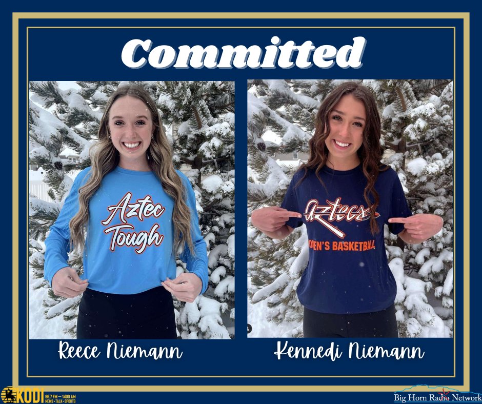 BREAKING: Former @FillyHoops stars @kennedi_niemann  & @reece_niemann  have officially signed with @PimaWBB to continue their basketball careers! More on this later including story and interviews. #Cody #CHS #CodyBasketball #CodyFillyBB #ThisIsNow #PimaBasketball #AztecTough