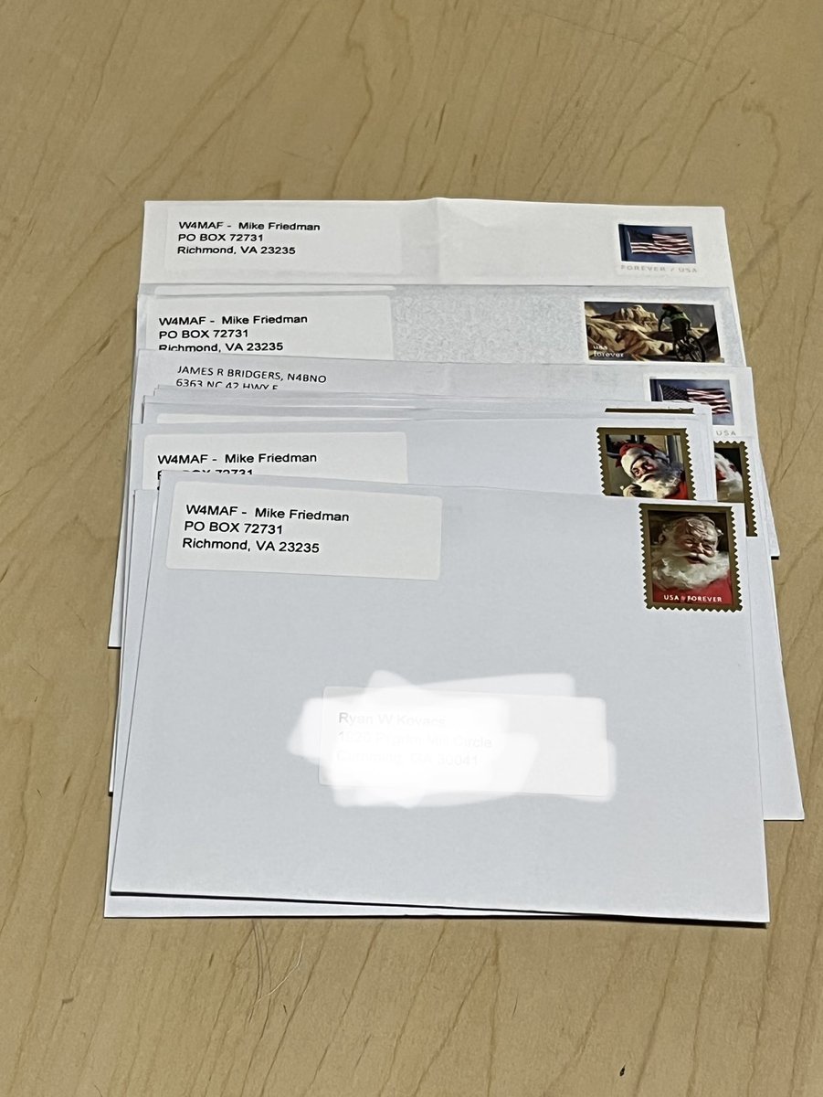 W4MAF_HAM's tweet photo. After years of procrastinating, finally getting QSL cards out.   Finally came up with a design, photo, supplier.  Oldest and very first QSL card received was back in 2019 (pre SOTA/POTA).  I've replied to all who have sent QSL cards.  Not too many. Maybe 25 total. https://t.co/AfkQVqYZ1x