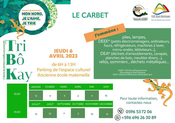 VilleDuCarbet's tweet photo. #agendakabe
A notez dans vos agendas, les prochains rendez-vous que vous donne la Ville du Carbet 😎🥳
@lezardtishow@capnordmartinique@fyrm https://t.co/FKRVSIZapd