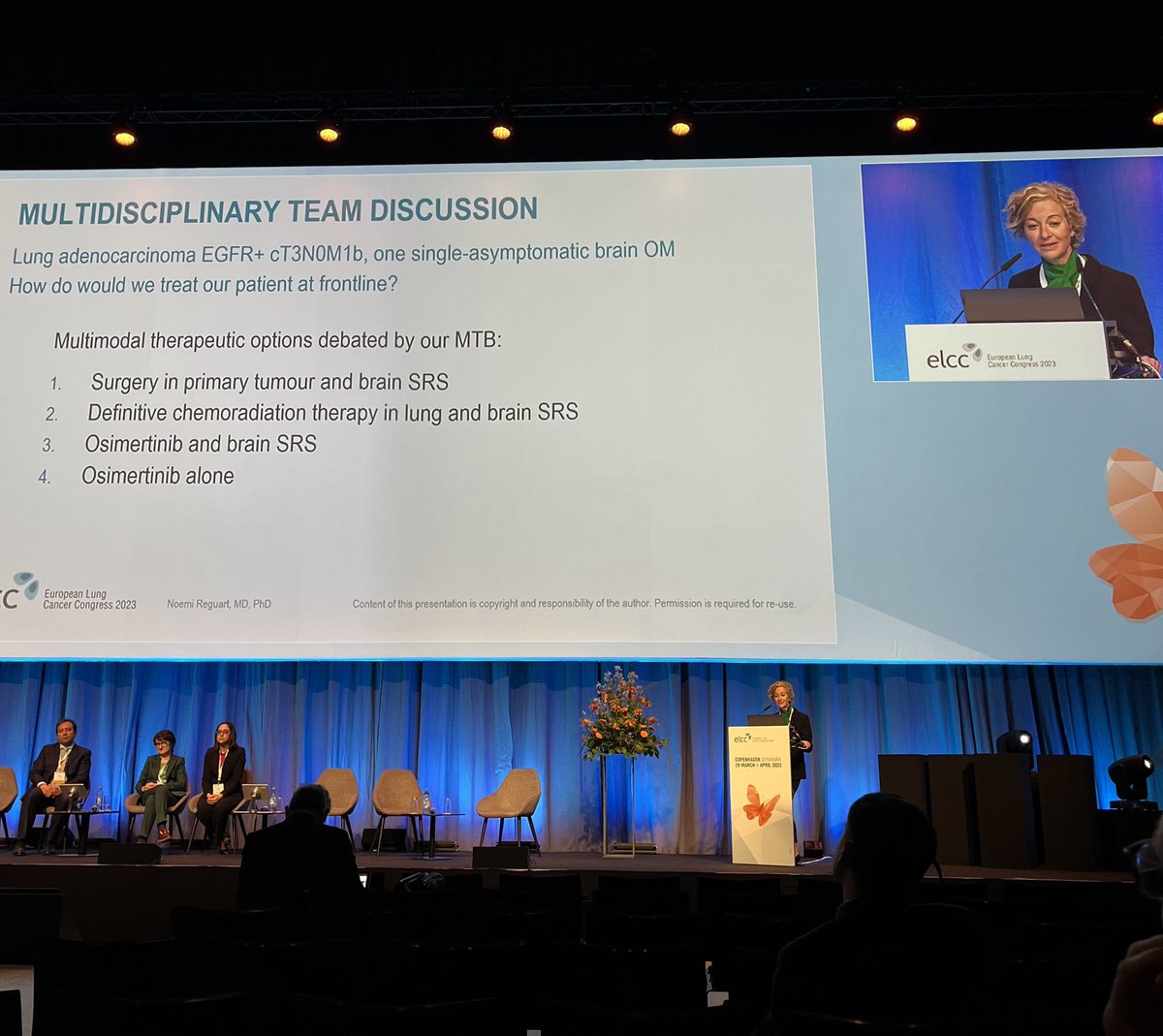 Great discussion about multidisciplinary management of distinct oligometastic scenarios in EGFR-driven NSCLC at #ELCC23 @NReguart @myESMO