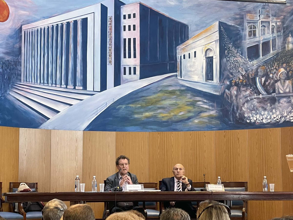 Apertura del Coloquio Internacional de Derecho Penal, "Inteligencia artificial y Justicia Penal" (AIDP), a cargo de Javier de Luca y John Vervaele
