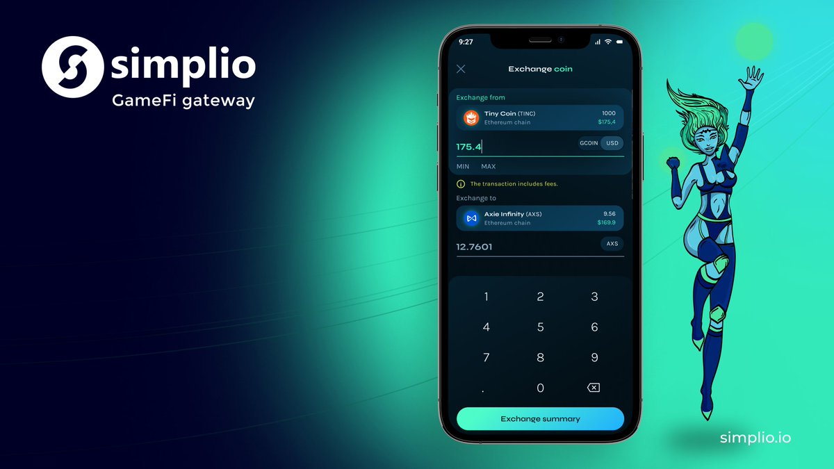 simplioofficial's tweet photo. 🚀 Simplio's any-to-any feature will make swapping game tokens a breeze! Just one click and you're done. No more worrying about which chain you're on or using external exchanges, registrations, bridges, or wallets. #gaming #tokenswap #simplicity https://t.co/J6oaBpOPZn