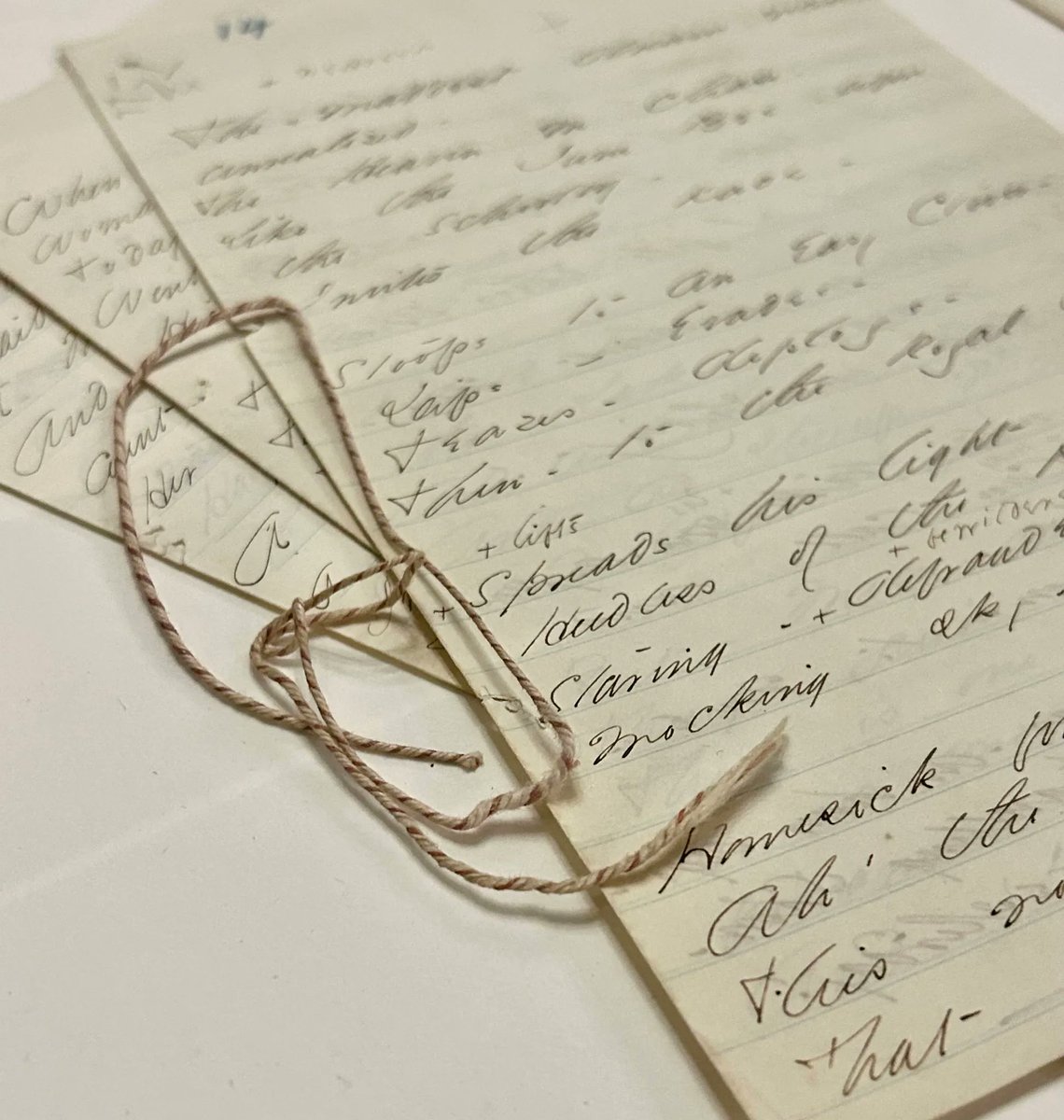HoughtonLib's tweet photo. To preserve the integrity of her work, Emily Dickinson privately copied more than 800 poems by hand and sewed them into small booklets, known as fascicles. On view now in our exhibition on self-publishing: “I taste a liquor never brewed” (ca. 1858-1864), MS Am 1118.3, (72a). https://t.co/J8ByJpeYTj