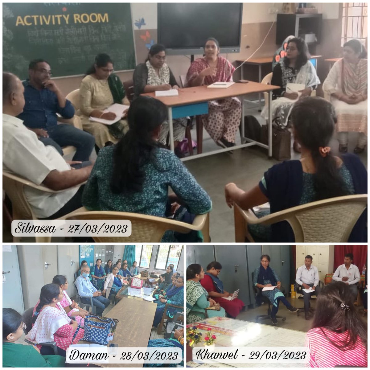 For capacity building of teachers. 3-days scoping visit was made by the CLR team (Centre for Learning Resource ) on 27th March, 28th March &amp; 29th March 2023. The team visited &amp; interacted with the English teachers to understand the actual scenario at ground level.