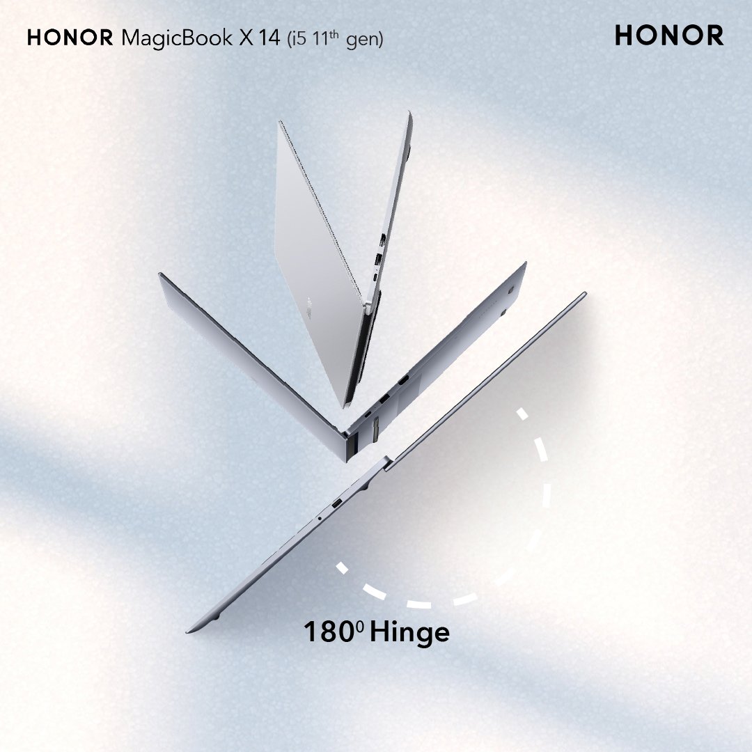 ExploreHONOR's tweet image. The Honor MagicBook X 14 i5 11th Generation, a laptop that is designed to provide you with the utmost comfort and convenience. With its 180-degree hinge, ergonomic keyboard, and lightweight design, this laptop is perfect for anyone.

#HONORMagicBook #techsavy #MagicAtFirstSight