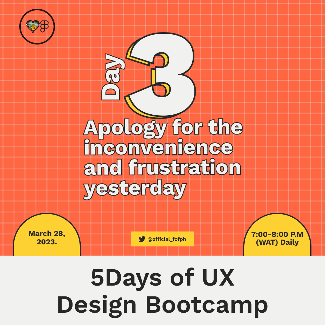 Official_FOFPH's tweet image. On behalf of the Friends of Figma PH Community, we apologize for the technical problem that occurred during Day 2 of the UX Design Bootcamp. We understand that this issue caused inconvenience and frustration for some of you, #fofph #fofphbootcamp #friendsoffigma #fofafrica