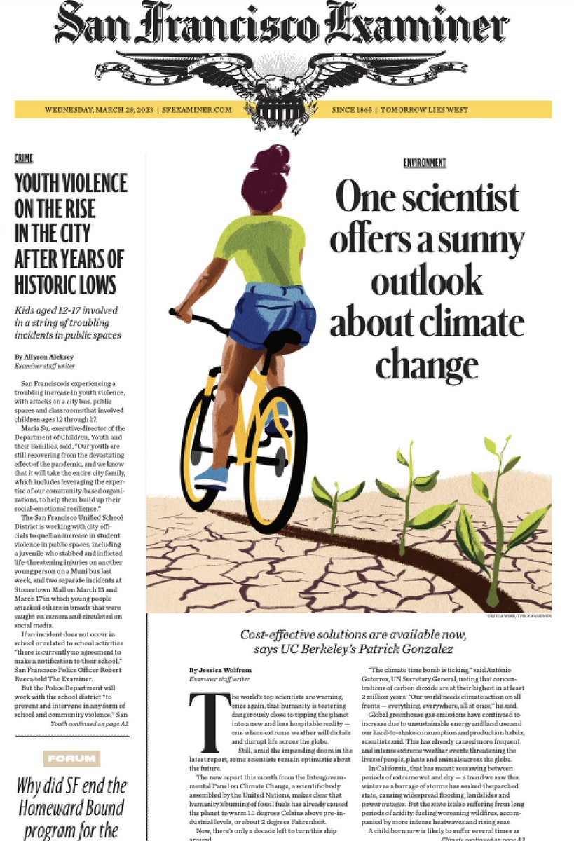 Jessica Wolfrom (@jessicawolfrom) on Twitter photo Today's <a href="/sfexaminer/">SF Examiner</a> front page offers a bit of climate optimism thanks to <a href="/pgonzaleztweet/">Patrick Gonzalez</a> ππ±βοΈπ Today's <a href="/sfexaminer/">SF Examiner</a> front page offers a bit of climate optimism thanks to <a href="/pgonzaleztweet/">Patrick Gonzalez</a> ππ±βοΈπ