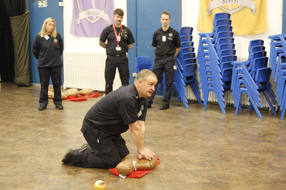 WHS_Brampton's tweet photo. Not only have members of @CumbriaFire  (alongside @Cumbriapolice) been coming into school to present road safety awareness training to our Year 12 students, they are also providing lifesaving ‘Call-Push-Rescue’ (CPR) training to Year 13.
#lifesavinglessons https://t.co/kUPqUNyF0g