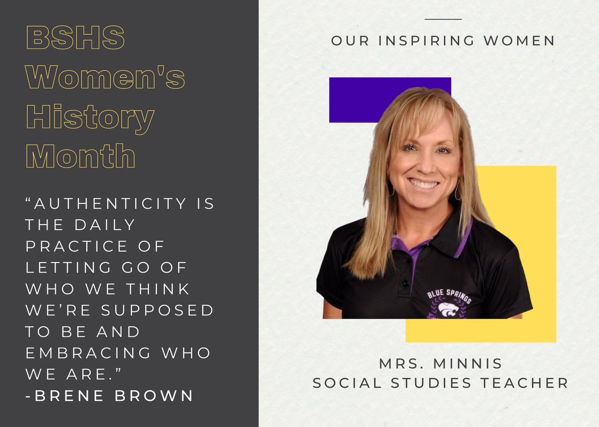 WildcatsBSHS's tweet photo. Today we celebrate Wildcat Alum, Mrs. Minnis @jenminnis74  She has the ability to to make each student and colleague feel genuinely cared for and valued! https://t.co/OML6prpqTR