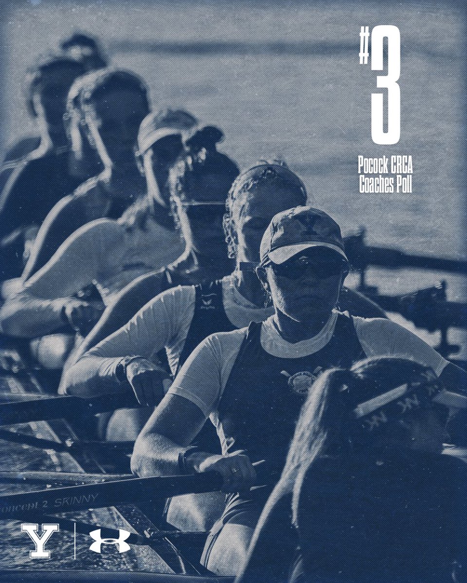 YaleWCrew's tweet photo. The first Pocock CRCA national poll is out and we sit at No. 3โฃ ๐ช๐ช
FULL POLL โก๏ธ https://t.co/d8bc0OXGEQ
#ThisIsYale | #YeahYale https://t.co/1v0MAQxS54