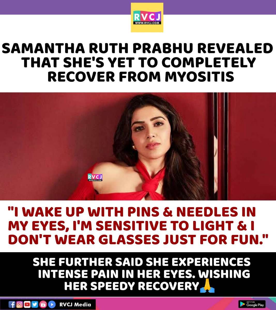 #SamanthaRuthPrabhu on recovery of Myositis