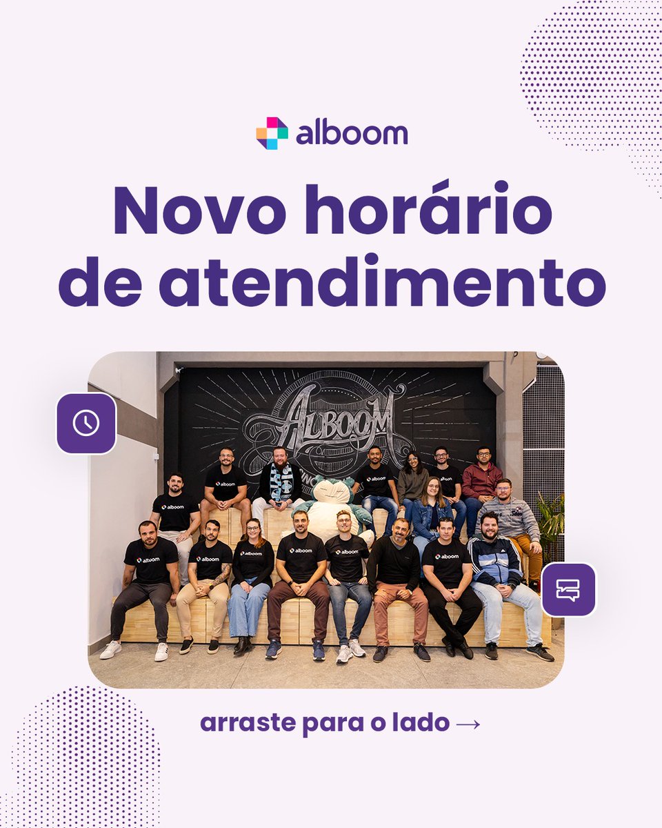 AlboomPro's tweet photo. O suporte técnico com chat em tempo real e humanizado que você já conhece está com horário estendido! ⏰Agora de segunda a sexta-feira, das 8h às 21h. Ah, o serviço é oferecido a todos os clientes Alboom (inclusive usuários dos planos gratuitos 😉) #alboompro #fotografia #foto https://t.co/975jfGO57n