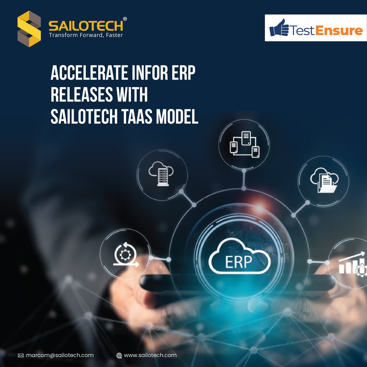 Sailotech's tweet photo. Struggling to execute multiple #testsuites in parallel adding a lot of time in regression execution thereby delaying time to market? TestEnsure framework supports parallel execution of the test suites across environments and browsers. Reach us https://t.co/YjjkJWjYNu

#automation https://t.co/bSicI5Pr2i