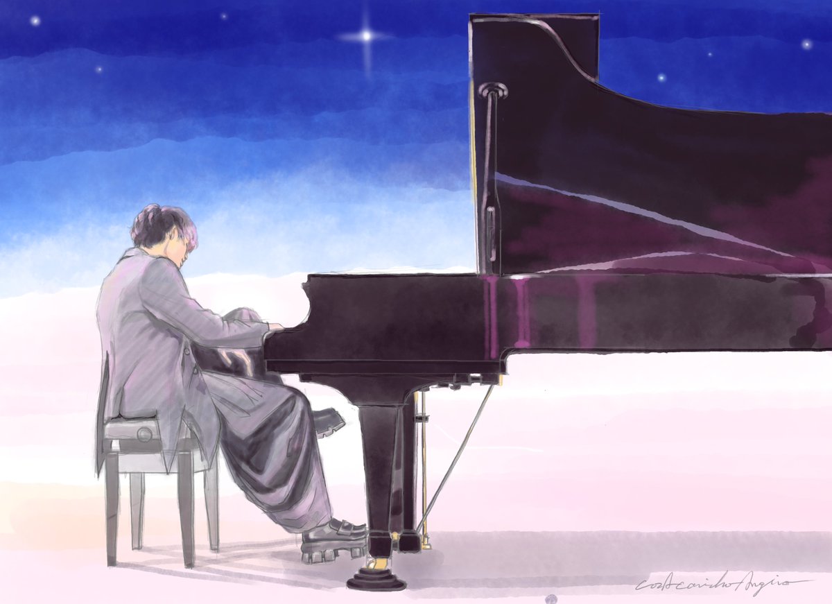 今日は、PIANO DAY🎹
最近の推し過去絵を3つ😆
#PianoDay 
#illustration