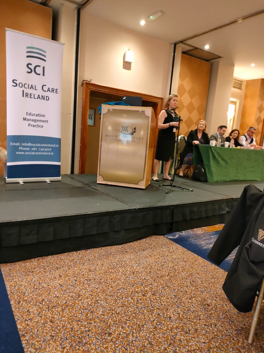 SocialCareIre's tweet image. Charlotte Burke SCI CPD coordinator discussing CPD @#sciac2023