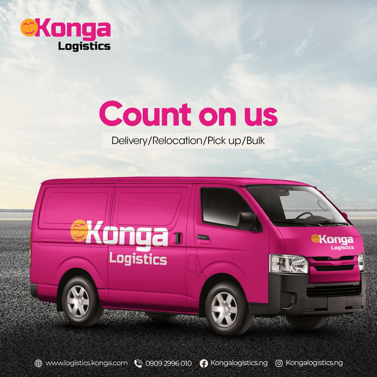 KongaLogistics's tweet photo. Your number one logistics partner. 

Offering you services on relocation, pick up and drop off, bulk and doorstep deliveries. 
.
.
.
.
#kongalogistics #relocation #nationwidedelivery #pickup #dropoff #doorstepdelivery #logistics #logisticsinnigeria https://t.co/uV4LknbiF6