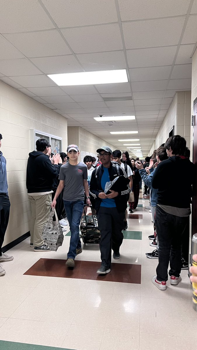 PHSCulinary's tweet photo. State send off for SkillsUSA students. They are going to do awesome!! #phsconnectandgrow @ProsperHS @prosperCTE @BbqProsper @UTexas35 https://t.co/b65msfuJ3N