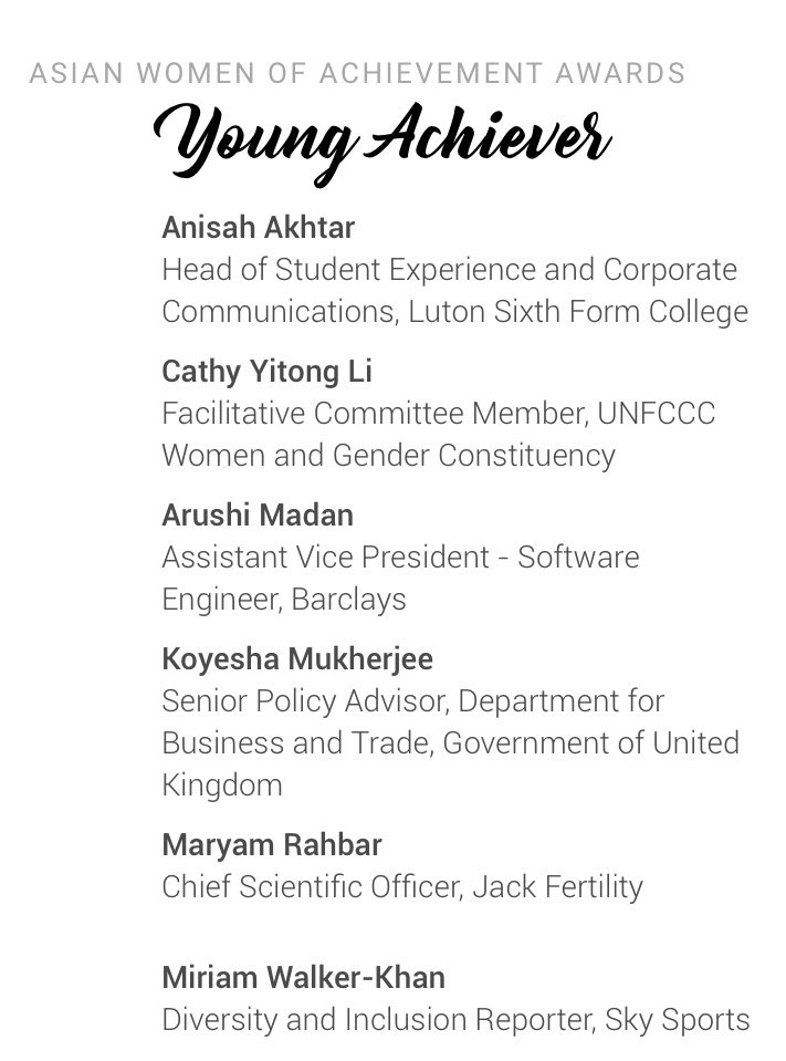 zuleikhachikh's tweet photo. Amazing to see familiar names on this year’s Asian Women of Achievement Awards shortlist! Congratulations all 
@rupinderbainsuk @MuslimahAsso @WolvesAddict @mimwalkerkhan 
⚽️🥳👏🏽

https://t.co/M11jSXsWJH https://t.co/J8dkM1vpi3