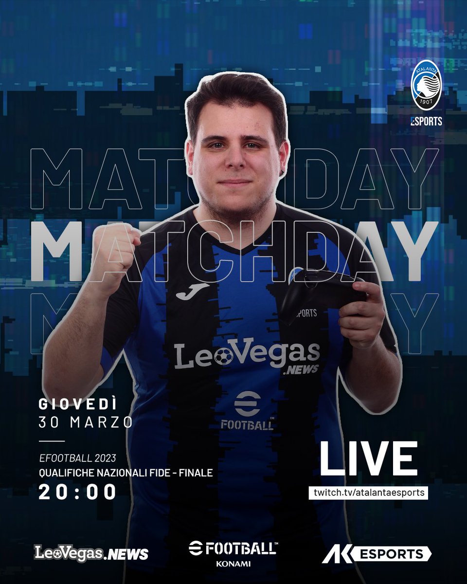 AtalantaEsports's tweet photo. Prontissimi per la grande sfida di oggi ⚔️
#Umbe giocherà la finale del torneo FIDE e sarà live con @nicolomirra sul nostro canale (https://t.co/wVEPpZd6hl ) dalle ore 20:00!

In bocca al lupo @umbee96_ 🔥

@AKEsportsIT https://t.co/uk8nThuVue #AtalantaEsports #GoAtalantaGo ⚫️🔵 https://t.co/HogK8oLF3A