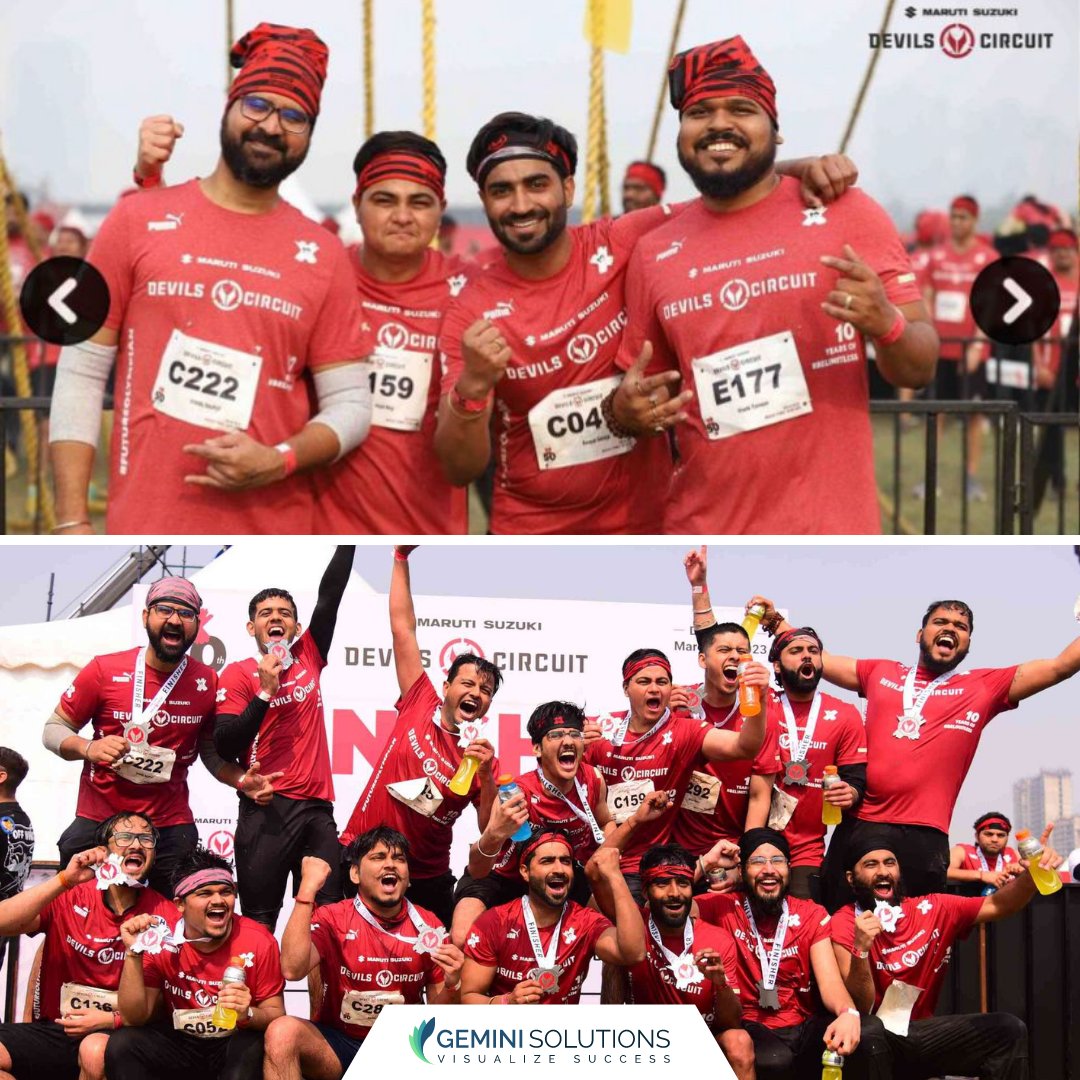 GeminiIndia's tweet photo. 15+ Gemini on Wheels adventurists took on the challenge of the Devil's Circuit, an obstacle course testing strength, endurance &amp; mental toughness. #geminisolutions #lifeatgemini #devilscircuit #belimitless #fitness https://t.co/MDkvlW1zEs