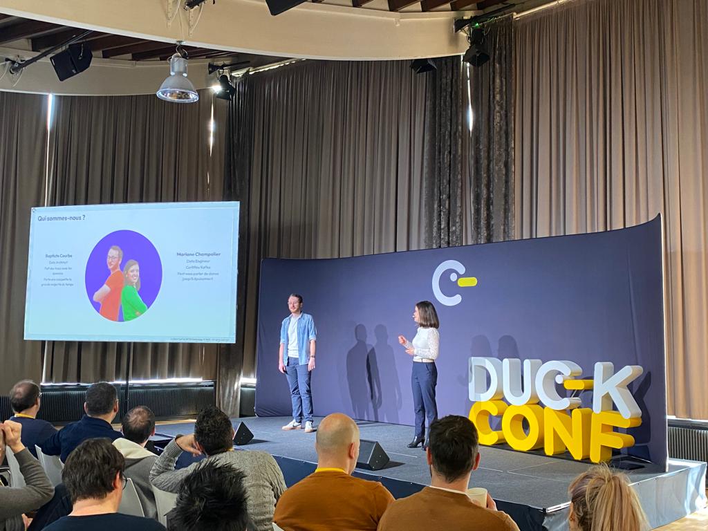 OCTOTechnology's tweet photo. #LaDuckConf ça continue !
"Cohérence immédiate vs cohérence à terme : laquelle choisir pour des besoins d'analytique" - Mariane Champalier & Baptiste Courbe
#data #archi #performances https://t.co/v0tq14ifcn
