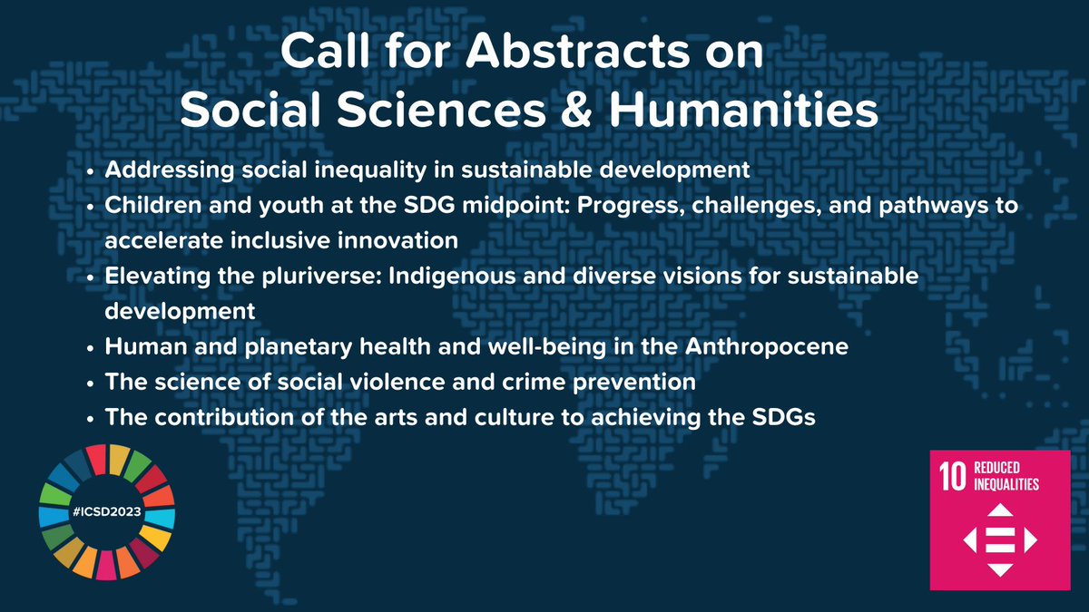 ICSD_Conf's tweet image. This #ICSD2023 theme seeks papers focused Social Inequality as is outlined in #SDG10.

Submit an abstract by May 1: ic-sd.org/2023/03/02/202…