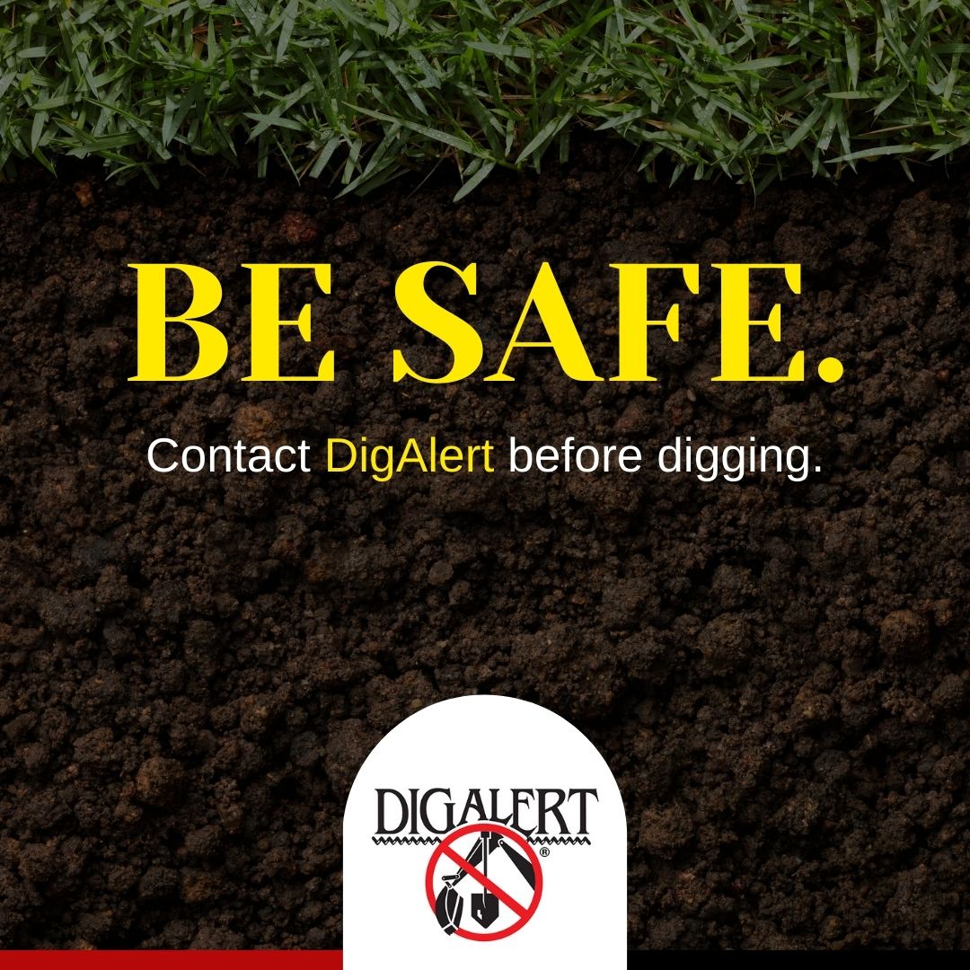 DigAlert's tweet photo. Be SAFE. Contact DigAlert before digging. It could save your life or someone else's.
https://t.co/kY8ipexrkn
#DigAlert #BackyardPatio #contactDigAlert #811 #contact811 #safeDigging #safeDigger #soCal https://t.co/KOSZle94kY