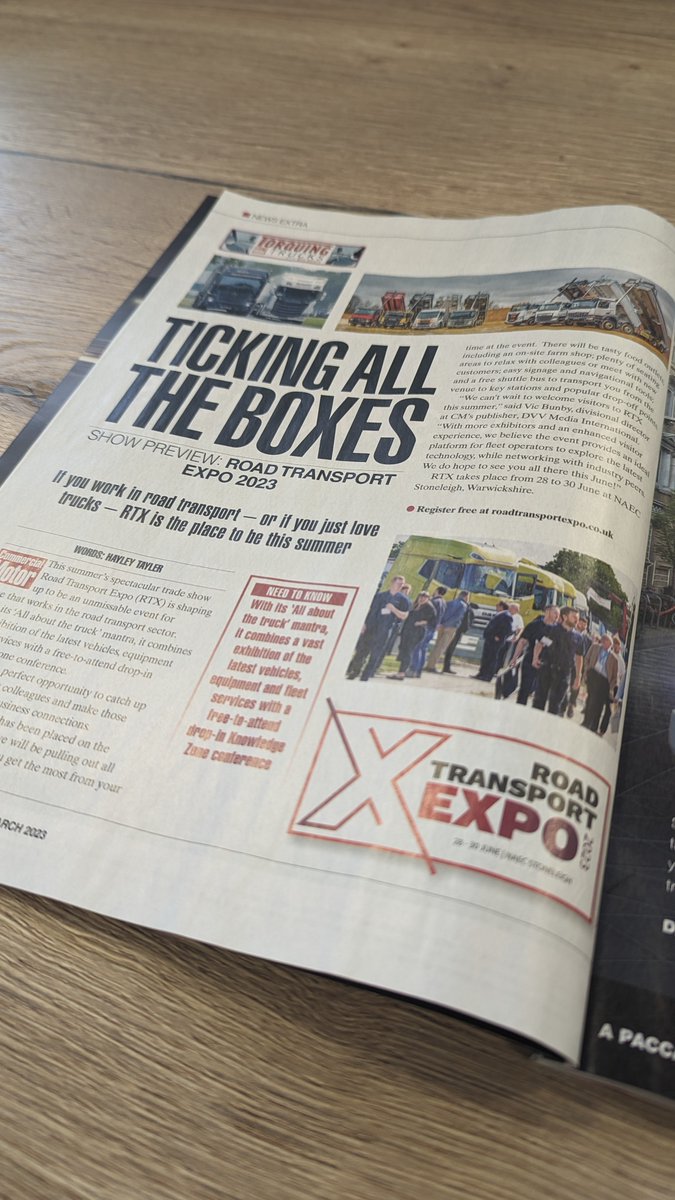 RTXPO_'s tweet photo. π¨οΈ "With more exhibitors and an enhanced visitor experience, RTX provides an ideal platform for fleet operators to explore the latest technology, while networking with industry peers." Vic Bunby, #TeamRTX.
Read more in the latest @Comm_Motor! Join us, June 28-30 @NAECStoneleigh. https://t.co/HPMRpF4rWr