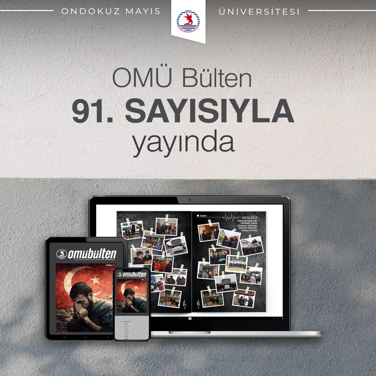 Zengin içeriğiyle #OMÜ Bülten 91. sayısıyla yayında..

Okumak için web sitemizi ziyaret edebilirsiniz...

 #Samsun #HerAlandaOMÜ #bülten #BasındaOmü #unihaber #dergi