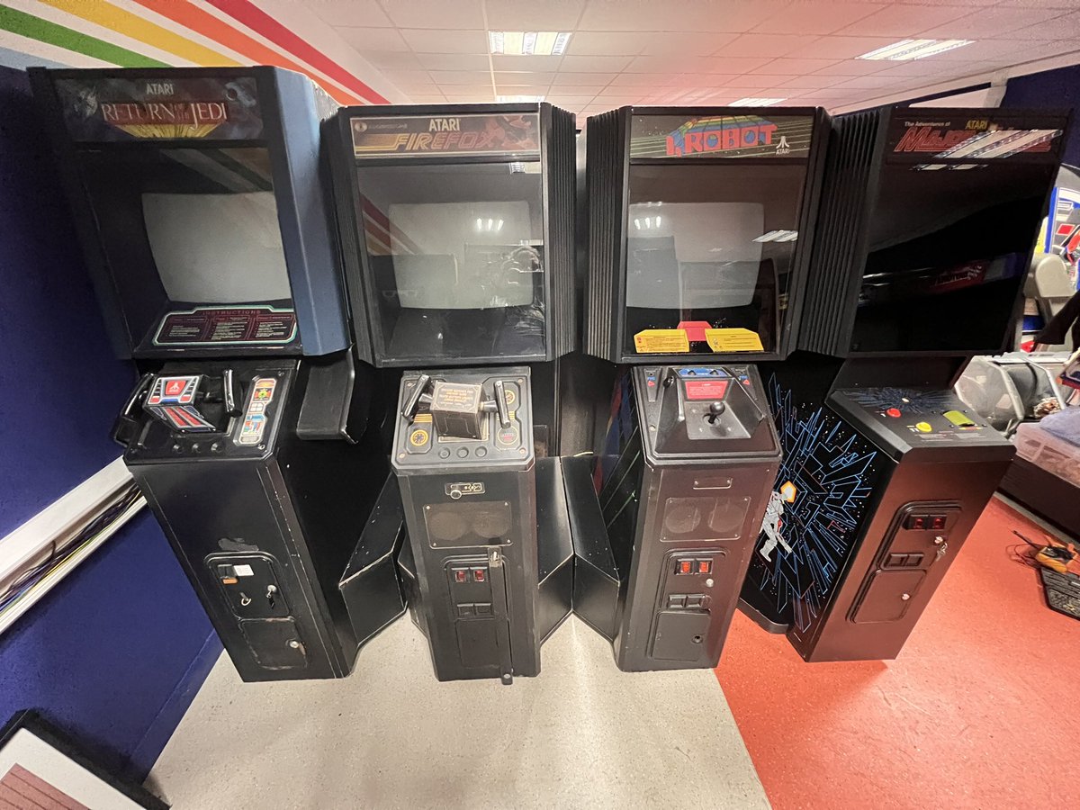 It was a real pleasure to play Atari’s I Robot after all these years.
Just few of the other games I got to see filming my latest Game room Tour coming soon.