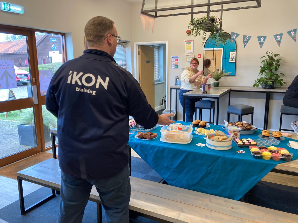 IKONTRAINING's tweet photo. Today we held a Big Tea Break in aid of @EACH_hospices in our offices! Thank you to everyone who came across to donate. We love to help charities, and this is such a great cause; we had fun, ate treats and raised money #BigTeaBreak #Cake #EACH https://t.co/WZ2NPMRagY