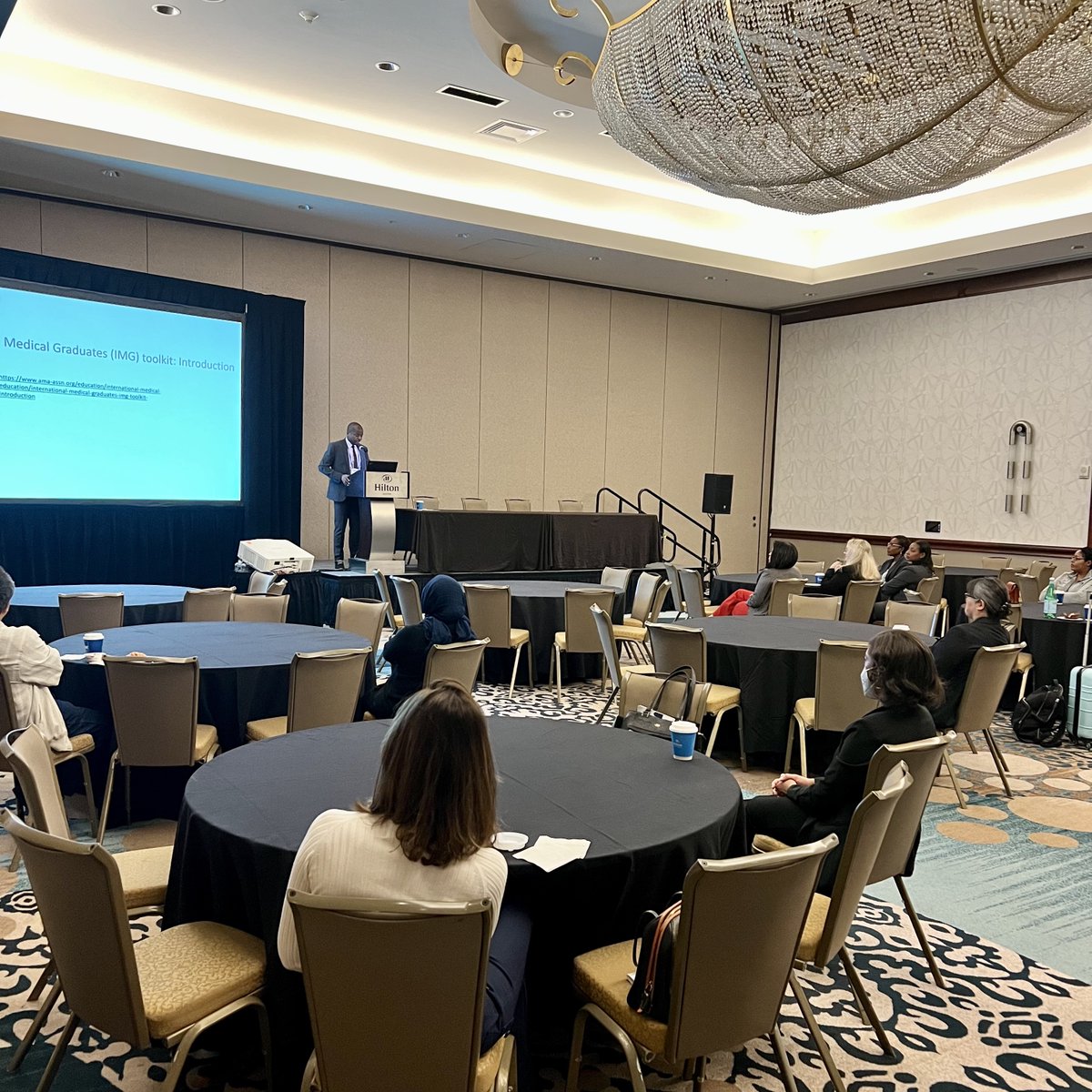 ACNS_org's tweet photo. The 5th and last day of #ACNS2023 has begun! 

This morning's Diversity in Leadership session explores the unique challenges international medical graduates, minorities, and women face regarding career advancement, work-life balance, and managing expectations for family life. https://t.co/VrZw9Rc3gq