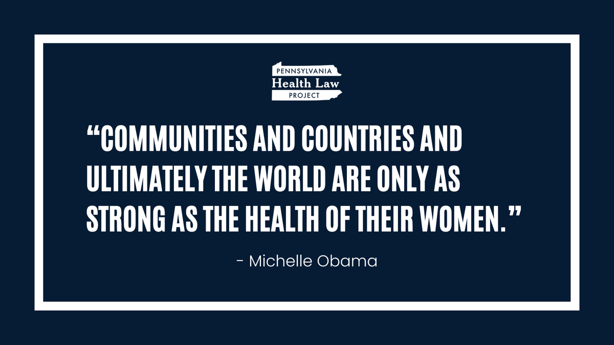 PAHealthLaw's tweet photo. As Women's History Month comes to a close this week, we reflect on the powerful words of Michelle Obama: “Communities and countries and ultimately the world are only as strong as the health of their women.” https://t.co/6RaAQU5s0u
