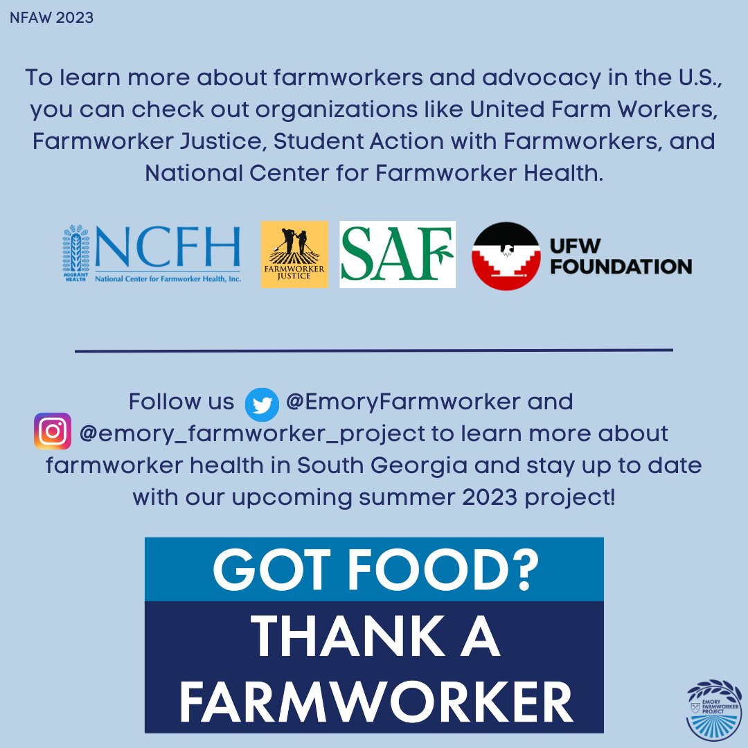 It's National Farmworker Awareness Week - this year's theme is "Things Are Heating Up For Workers".

See images for more about the importance of farmworkers and the impact of climate change on their health and livelihood. #NFAW2023