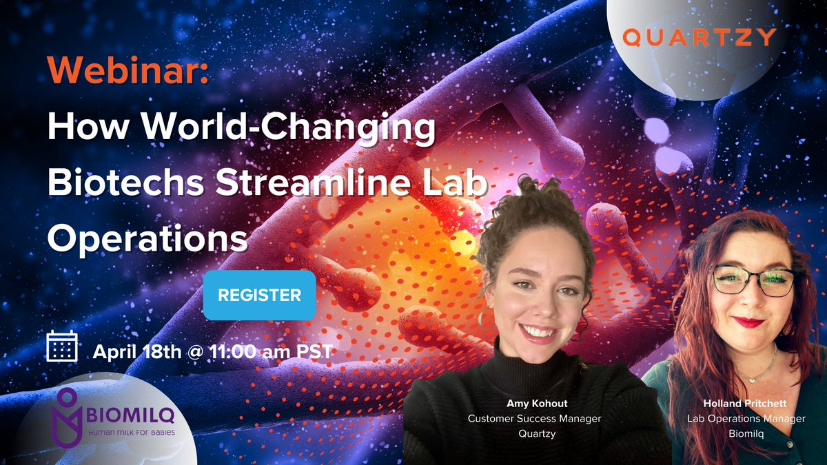 Quartzy's tweet image. 🗓️ Webinar: How World-Changing Biotechs Streamline Lab Operations
Save your spot for the webinar with @BIOMILQ on April 18th @ 11:00 am PST to learn how world-changing biotechs are streamlining lab operations.
Register now:
hubs.ly/Q01JnxC10
#biotechnology #laboperations