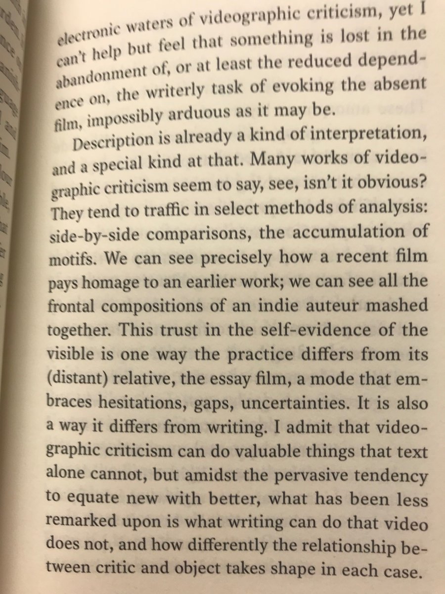 DanielGorman20's tweet photo. Lots of artists/critics making video essays that I admire, but I think what Erika Balsom is getting at here is why so much YouTube stuff feels shallow. https://t.co/8z6CRSVC6X