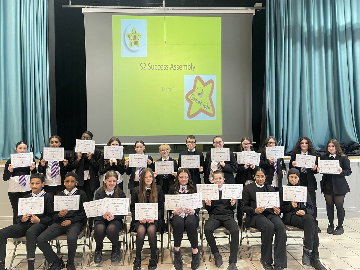 xMissGoldiex's tweet photo. 2nd category was ‘Tremendous Effort’. These S2 learners make an effort every day to be ‘Ready, Responsible and Respectful’, and give 100 % effort in their classes. Well done 👏🏻🌟 #S2SuccessAssembly @allsaintsrcsec https://t.co/lARSFxTvcc