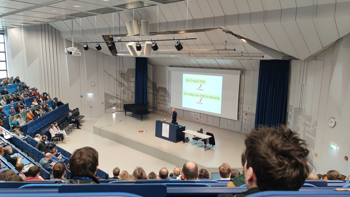 #teap #teap2023 conference is coming to an end <a href="/TrierUni/">Universität Trier</a> The last three days have been very informative and inspirational. In the picture you can see <a href="/chrisdc77/">Chris Chambers</a> at his keynote lecture on <a href="/PCI_RegReports/">PCI Registered Reports (@pcirr@spore.social)</a> #openscience Thank you everyone and see you next year!