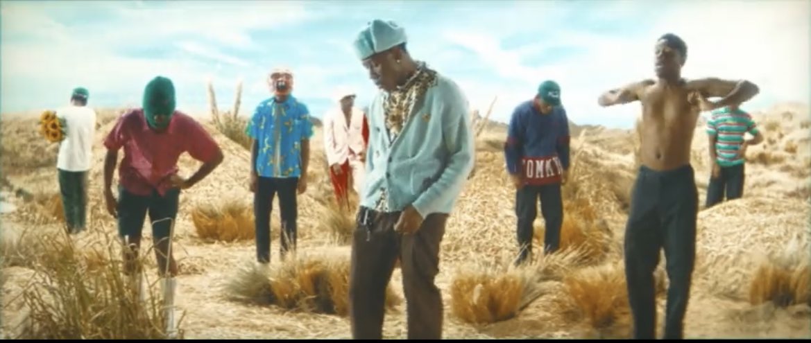 raptalksk's tweet image. tyler, the creator and his previous eras. cool as shit