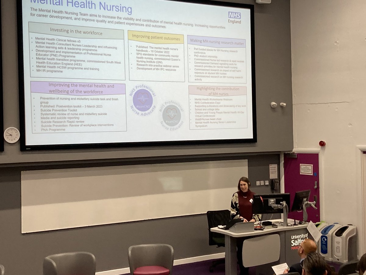 KatyStafford123's tweet photo. Thank you @NursingEmma for leading the Senior Leadership Symposium: Advancing &amp; Sustaining the mh nursing workforce. More then food for thought- clear calls to action. Thank you for all who came and inspired https://t.co/hdREmwvKQB